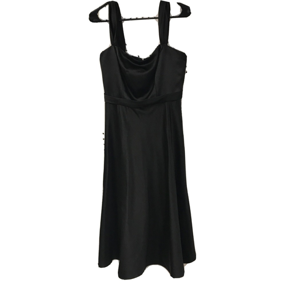 David's Bridal Black Bridesmaid Dress! Size 8! Style F14556‎